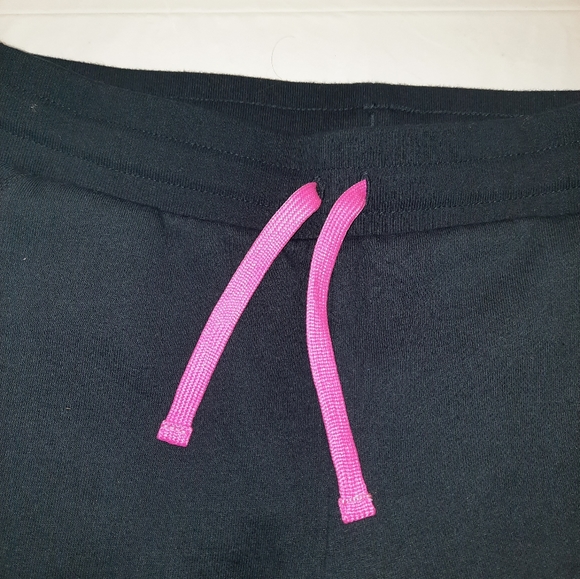 Puma | Black / Pink Sweat Pants Size XL 14/16 Like New - Picture 6 of 7